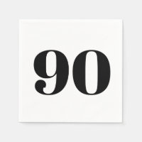 Bold Ninetieth Birthday Cocktail Napkins