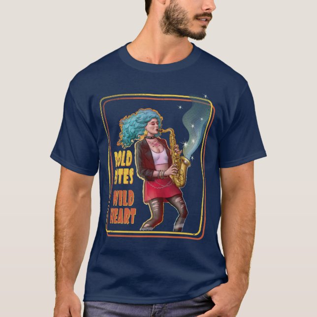 Bold Notes, Wild Heart – Saxophone Girl T-Shirt (Vorderseite)