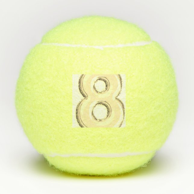 Bold Number 8 Logo Printed Penn Championship Sport Tennisbälle (Vorderseite)