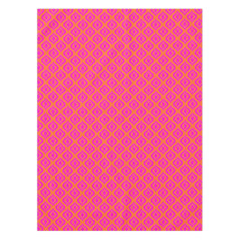 Bold Orange Hot Pink Summer Ikat Ogee Art Pattern Tischdecke