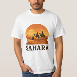 Bold Orange Retro Vector Sahara Sunset Camel T-Shirt