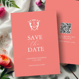 Bold Orange Save the Date Wedding Einladungen