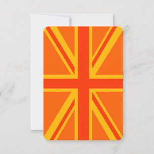 Bold Orange Union Jack British Flag Swag