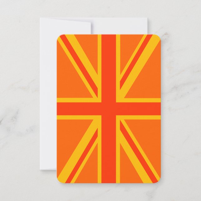 Bold Orange Union Jack British Flag Swag (Vorderseite)