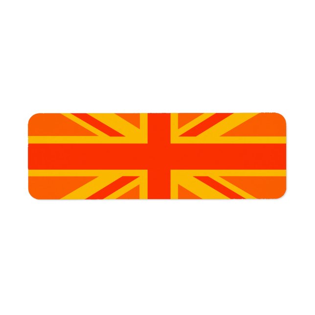 Bold Orange Union Jack British Flag Swag (Vorne)