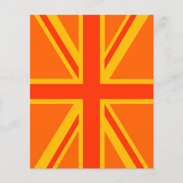 Bold Orange Union Jack British Flag Swag Flyer (Vorne)