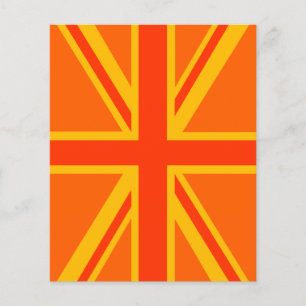 Bold Orange Union Jack British Flag Swag Flyer
