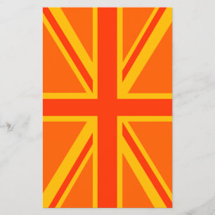 Bold Orange Union Jack British Flag Swag Flyer