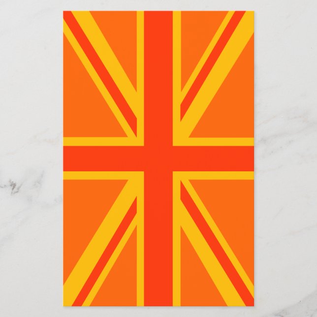 Bold Orange Union Jack British Flag Swag Flyer (Vorne)
