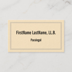 Bold Paralegal Business Card Visitenkarte
