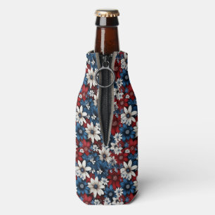Bold Patriotic Floral Pattern Flaschenkühler
