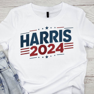 Bold Patriotic Red, White und Blue Harris 2024 T-Shirt