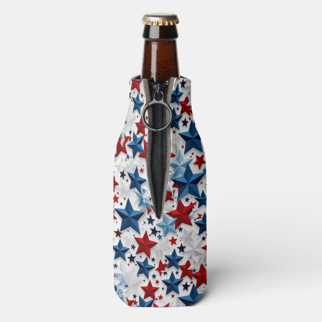 Bold Patriotic Sternexplosion Flaschenkühler (Flasche Rückseite)