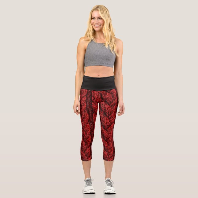 Bold Pattern Capri Yoga Leggings (Vorderseite)