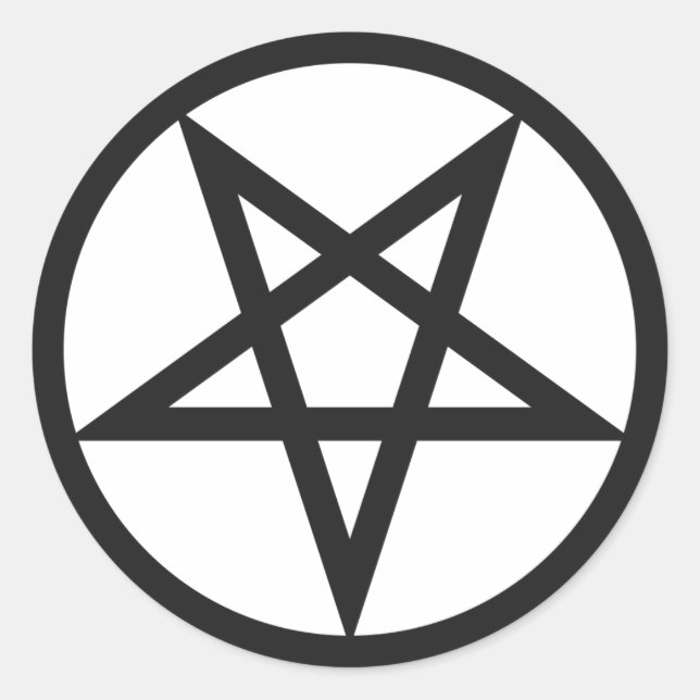 Bold Pentagram Runder Aufkleber (Vorderseite)