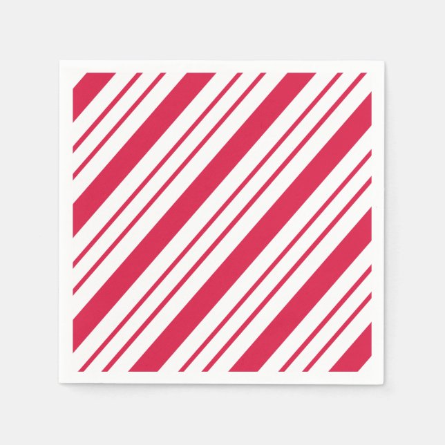 Bold Peppermint Candy Cane Holiday Napkins Serviette (Vorderseite)