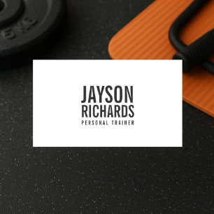 Bold Personal Trainer Business Card Visitenkarte
