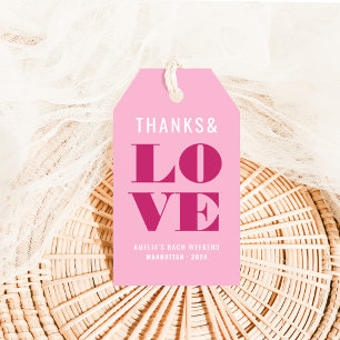 Bold Pink Bachelorette Weekend Geschenkanhänger