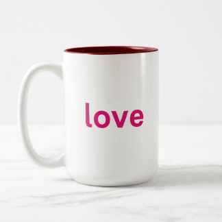 bold pink typography art zweifarbige tasse