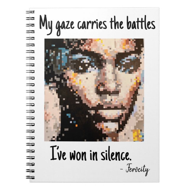 Bold Pixel Portrait in Vivid Tones Notizblock (Vorderseite)