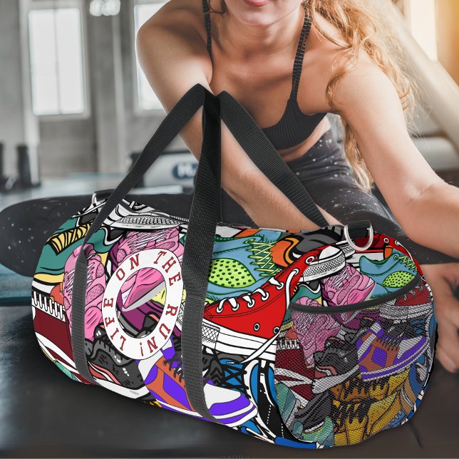 Bold Pop Art Runner Jogger Duffle Bag (Von Creator hochgeladen)