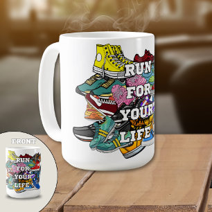 Bold Pop Art Runner Jogger Kaffeetasse