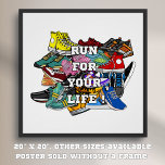 Bold Pop Art Runner Jogger Poster<br><div class="desc">"Bold Pop Art Runner Jogger" ist ein auffallendes Design mit einer lebhaften Sneakerkollektion in fett- und dynamischen Farben. Inspiriert von der modernen Pop-Kunstästhetik ist ideal für Läufer, Sneakerfreunde und zeitgenössische Kunstliebhaber. Dieses Design eignet sich perfekt für T-Sreits, Accessoires, Wohngestaltung und vieles mehr. Die lebendige Komposition verleiht jedem Produkt Energie und...</div>