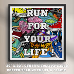 Bold Pop Art Runner Jogger Poster<br><div class="desc">"Bold Pop Art Runner Jogger" ist ein auffallendes Design mit einer lebhaften Sneakerkollektion in fett- und dynamischen Farben. Inspiriert von der modernen Pop-Kunstästhetik ist ideal für Läufer, Sneakerfreunde und zeitgenössische Kunstliebhaber. Dieses Design eignet sich perfekt für T-Sreits, Accessoires, Wohngestaltung und vieles mehr. Die lebendige Komposition verleiht jedem Produkt Energie und...</div>