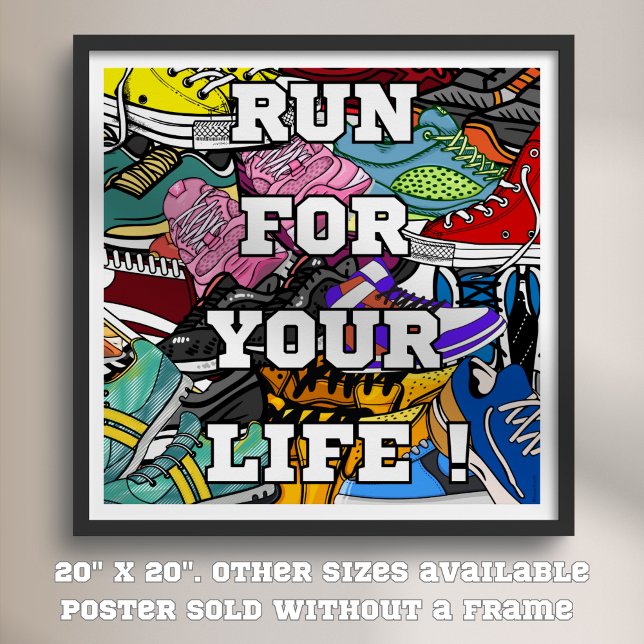 Bold Pop Art Runner Jogger Poster (Von Creator hochgeladen)
