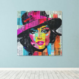 Bold Pop Art Stretched Canvas Print Leinwanddruck