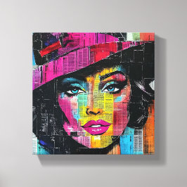 Bold Pop Art Stretched Canvas Print Leinwanddruck