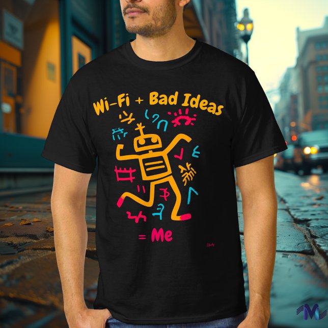 Bold Pop Art Tech Spaß Robot T - Shirt (Von Creator hochgeladen)