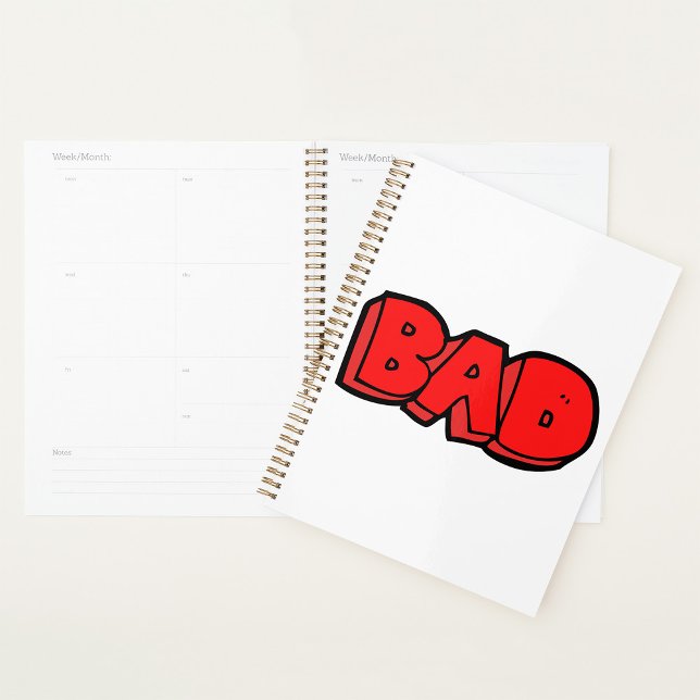 Bold Red Bad Graffiti Style Text Planer (Von Creator hochgeladen)