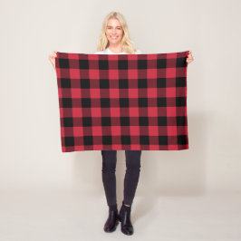 Bold Red Black Buffalo Kariert Lumberjack Muster Fleecedecke