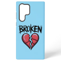 Bold Red Broken Heftphon Case
