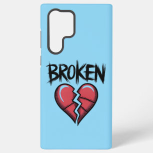 Bold Red Broken Heftphon Case Samsung Galaxy Hülle