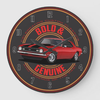 Bold Red Camaro Large Clock Große Wanduhr