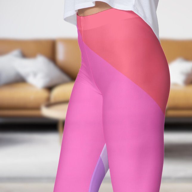 Bold Red Fade Abstrakt Leggings (Bold Red Fade Abstract Leggings)