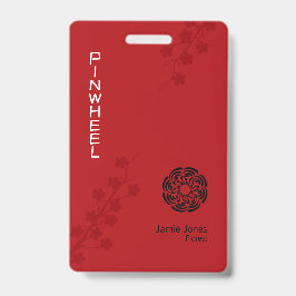 Bold Red Floral Ausweis