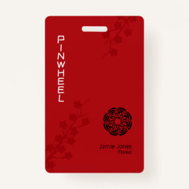 Bold Red Floral Ausweis