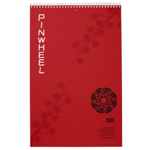 Bold Red Floral Kalender