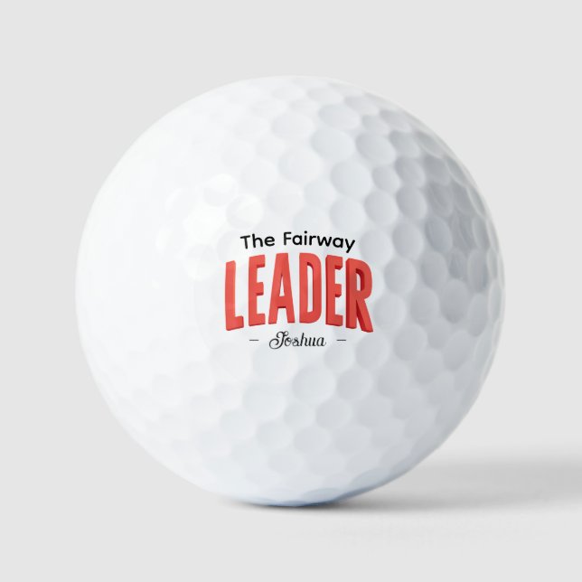 Bold Red LEADER Text Graphic  Golfball (Vorderseite)