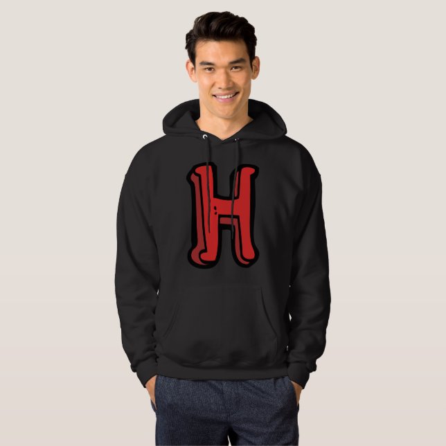 Bold Red Letter H Fun Alphabet Hoodie (Vorne ganz)