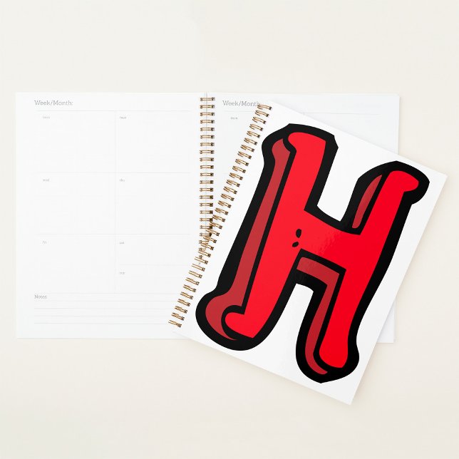Bold Red Letter H Fun Alphabet Planer (Von Creator hochgeladen)