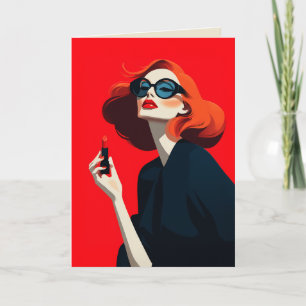 Bold Red Retro Glamour Einladung