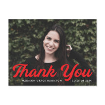 Bold Red Script Foto Abschluss Vielen Dank