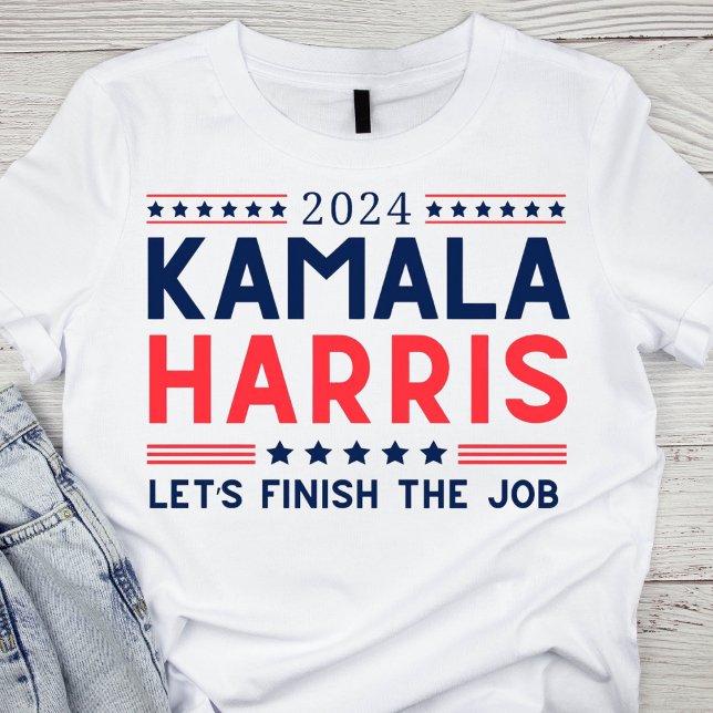 Bold Red, White und Blue Kamala Harris 2024 T-Shirt (Von Creator hochgeladen)