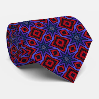 Bold Red with Blue Stars Neck Tie Krawatte
