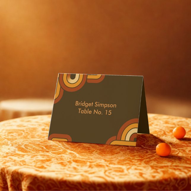 Bold Retro 1970er-Gästekarte für Hochzeiten Dankeskarte (Von Creator hochgeladen)