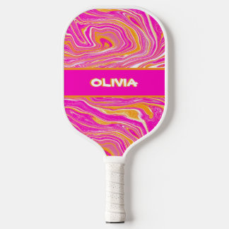 Bold Retro 70s Sun Pickleball Paddle